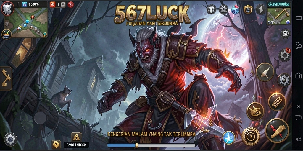 Tangkapan layar gameplay menunjukkan kengerian dan ketegangan di 567LUCK.