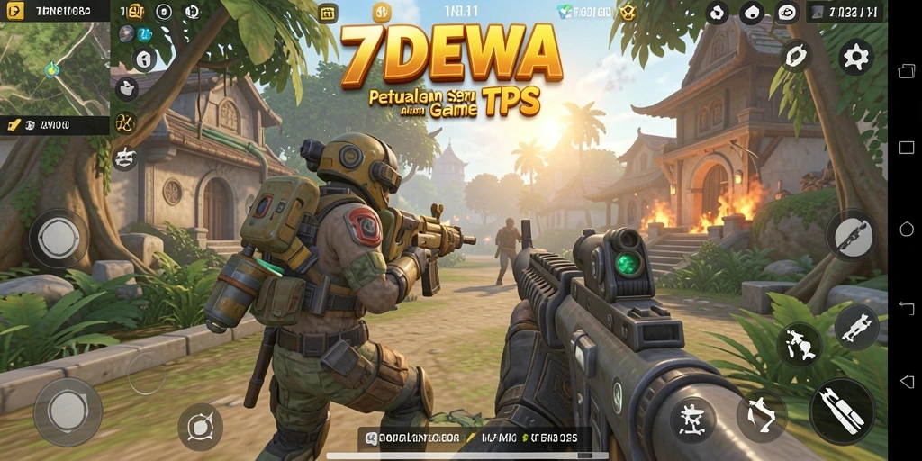 Tampilan utama gameplay 7DEWA dengan aksi pertempuran yang intens.
