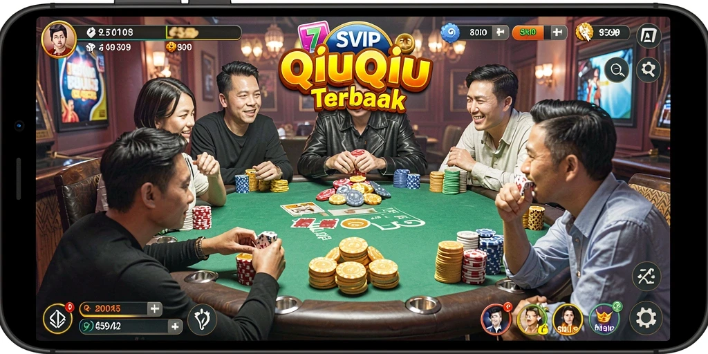Tampilan gameplay seru dalam permainan QiuQiu 7SVIP.