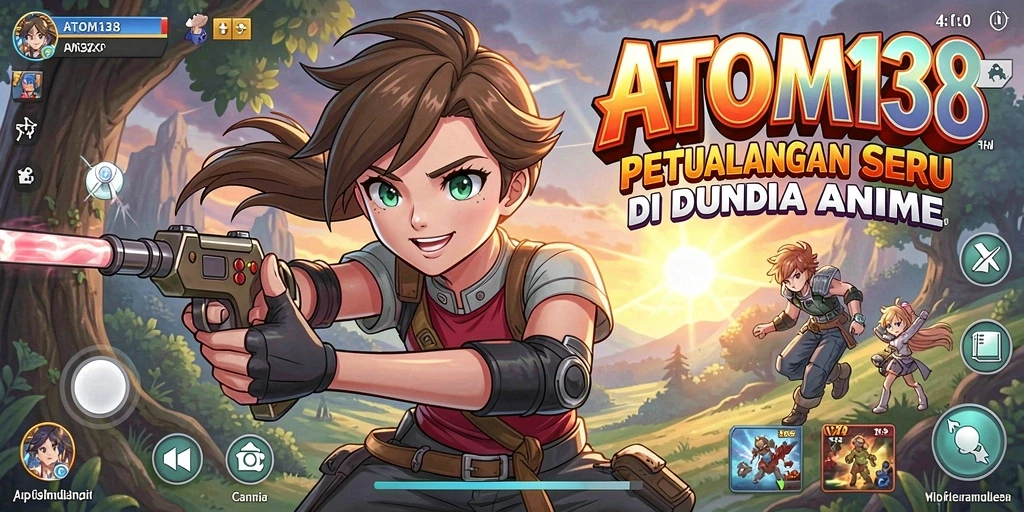 Screenshot gameplay yang menampilkan aksi seru dan karakter anime.