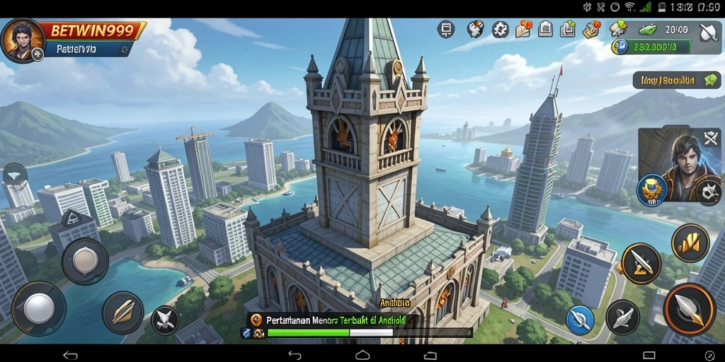 Tangkapan layar yang menunjukkan aksi mendebarkan di game Tower Defense.