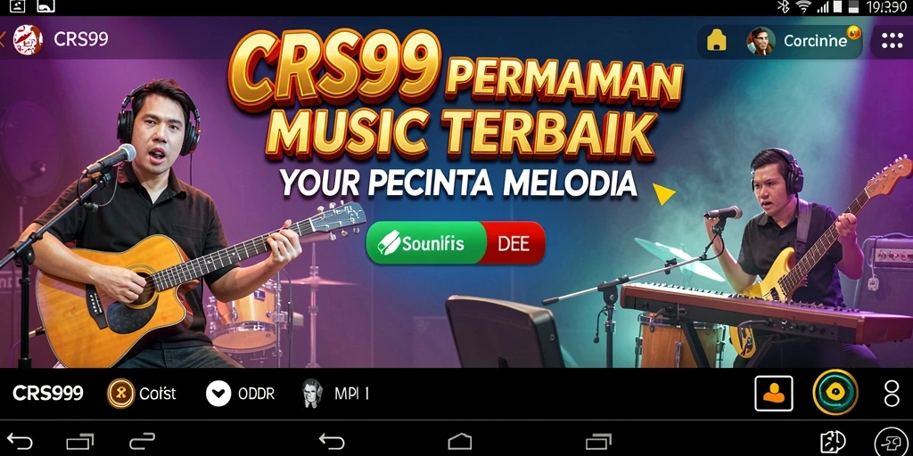 Tangkapan layar utama CRS99 menampilkan pengalaman gameplay musik yang menghibur.