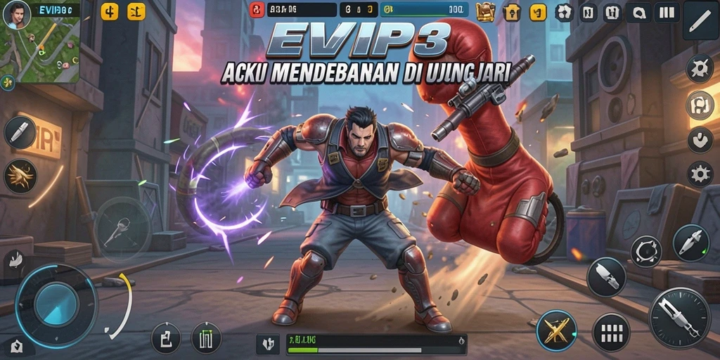 Screenshot gameplay EVIP3 menampilkan aksi seru dan grafis yang menakjubkan.