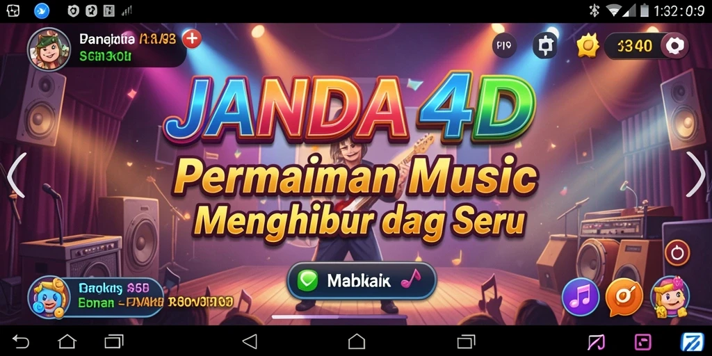 Tampilan screenshot permainan JANDA4D dengan gameplay musik yang menarik.