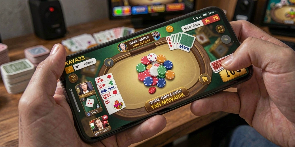 Screenshot gameplay KAYA33 menampilkan keseruan bermain Gaple.