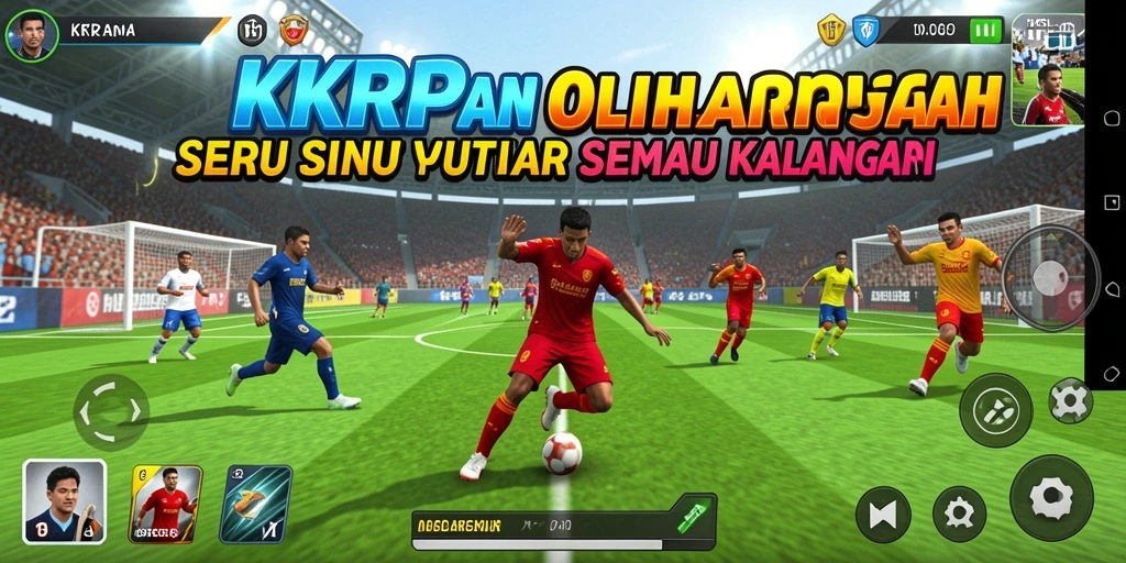Tampilan gameplay seru di KKRP dengan aksi olahraga intens.