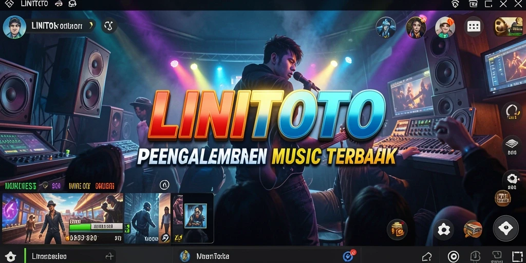 Tampilan gameplay menarik dari LINITOTO dengan berbagai pilihan lagu.