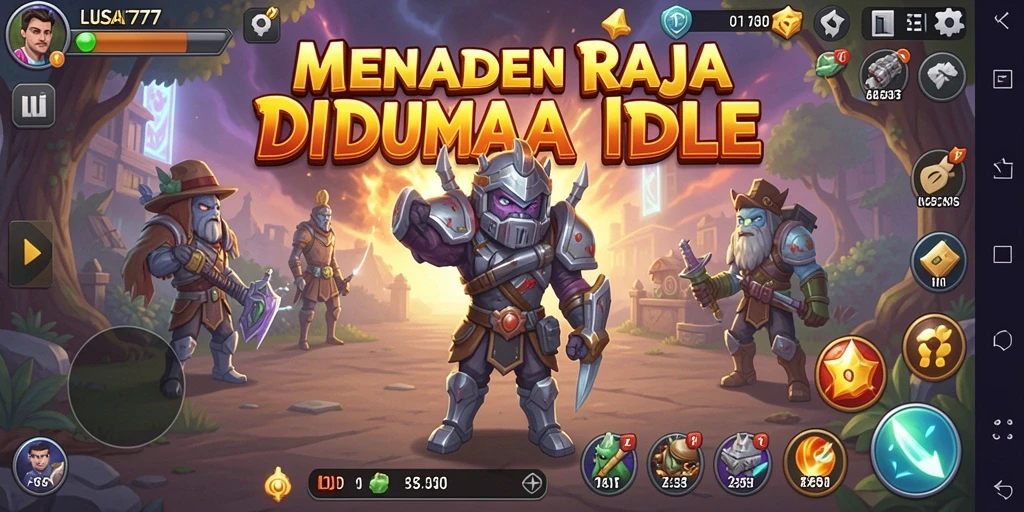 Tampilan gameplay LUSA777 yang menarik dalam gaya Idle.