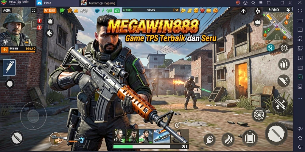 Tangkapan layar gameplay MEGAWIN888 yang mendebarkan dalam mode TPS.