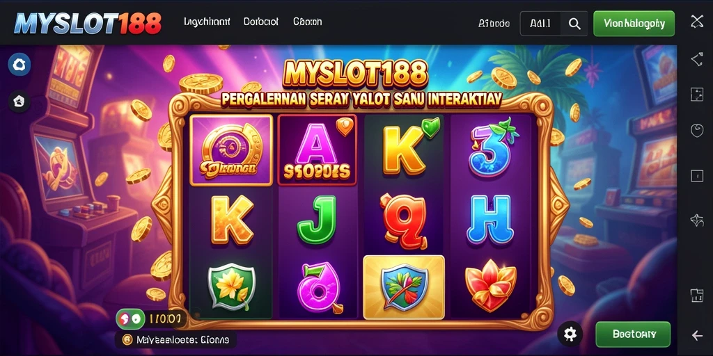 Screenshot gameplay MYSLOT188 menampilkan mesin slot yang menarik dan penuh warna.