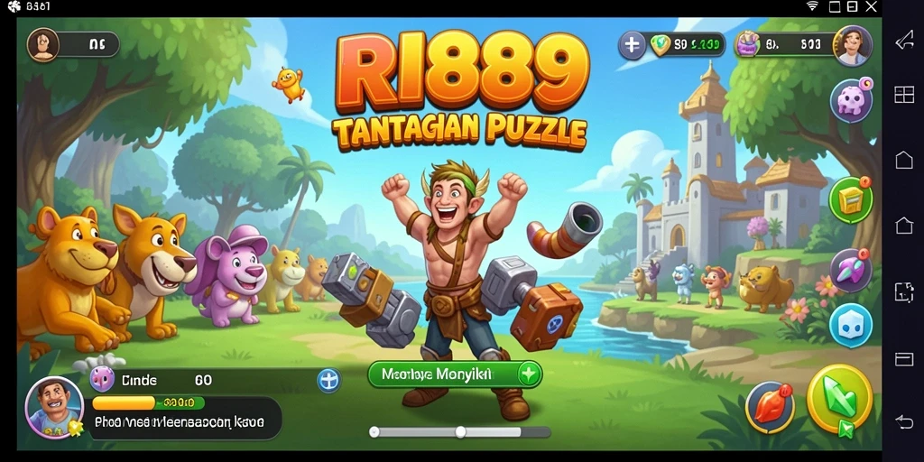 Screenshot gameplay RI889 dengan berbagai teka-teki menarik.
