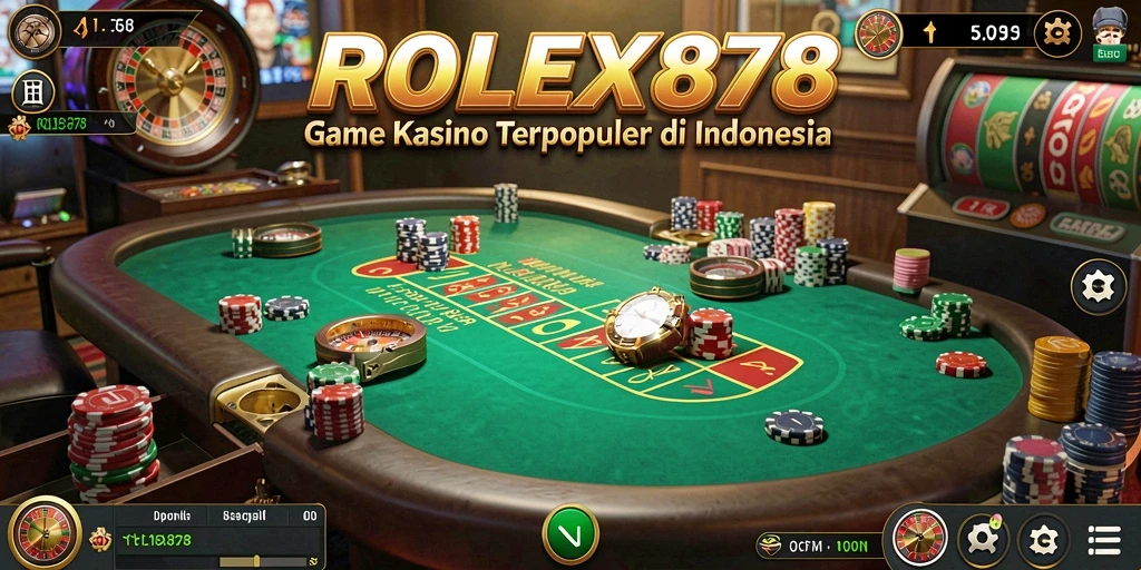Tampilan menarik dari permainan Kasino ROLEX878 dengan berbagai pilihan game.