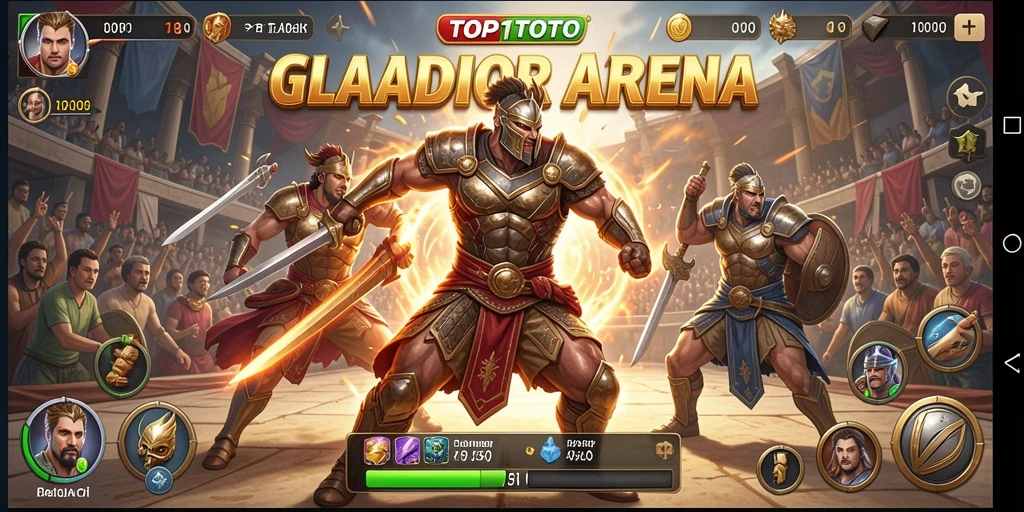 Gameplay intens di arena pertarungan TOP1TOTO.