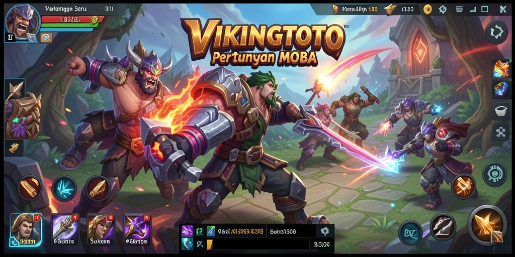 Tampilan gameplay MOBA yang seru dan menegangkan di VIKINGTOTO.
