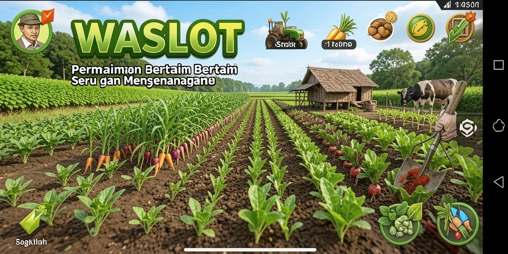 Gameplay <strong>WASLOT</strong> yang menarik dengan aktivitas bertani yang seru.