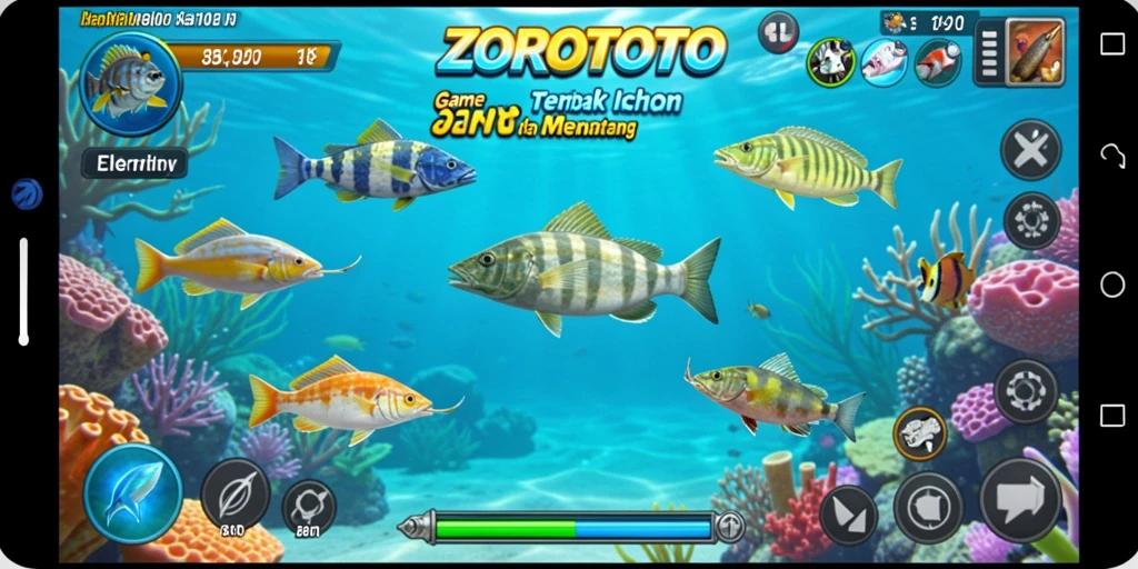 Gameplay seru ZOROTOTO dengan aksi Tembak Ikan yang menegangkan.