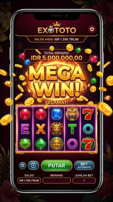 Screenshot antarmuka pengguna aplikasi exototo yang menarik.